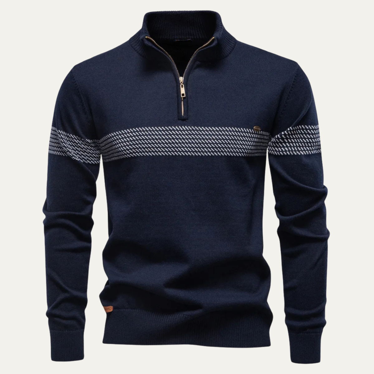 Smart Men's Zip Knit Casual Sweater - Nocini