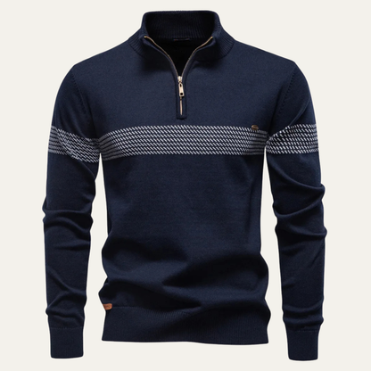 Smart Men's Zip Knit Casual Sweater - Nocini
