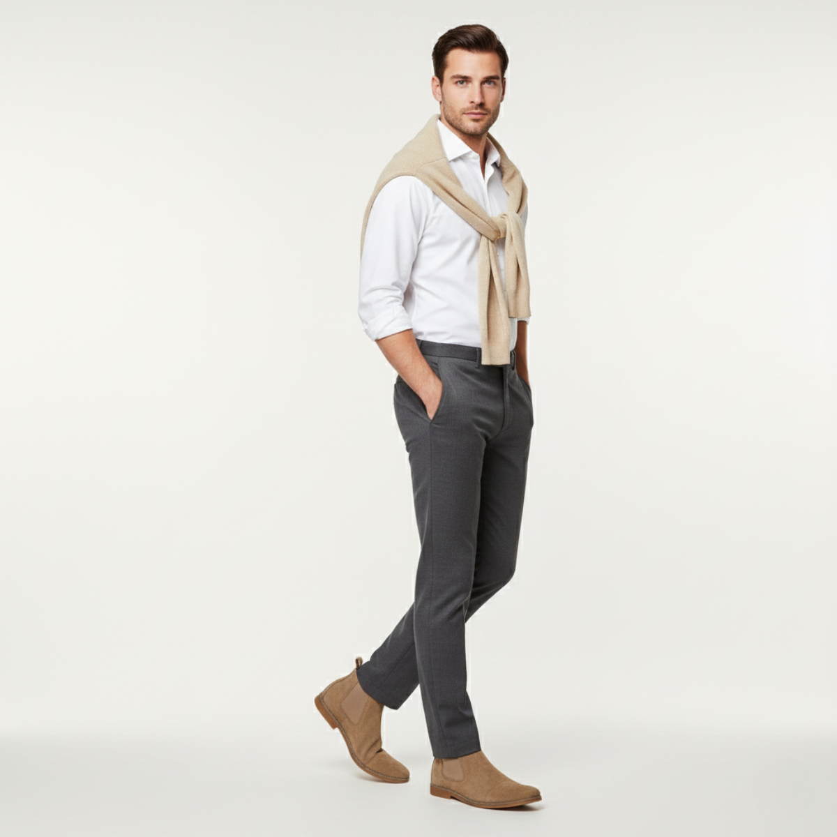 Comfortable Men's Suede Chelsea Boot Shoes