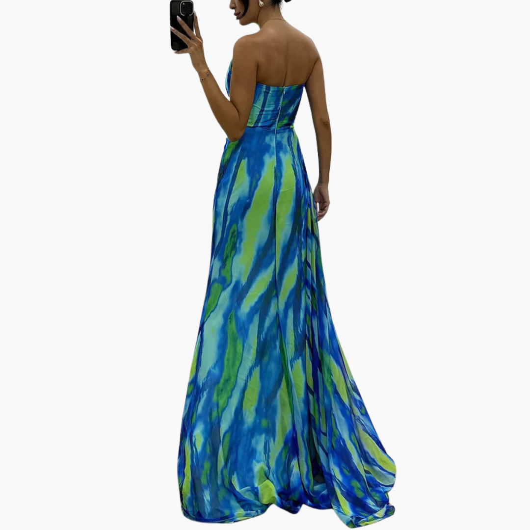Chic Off Shoulder Maxi Dress with Flowy Design