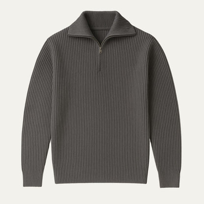 Warm Quarter Zip Wool Sweater