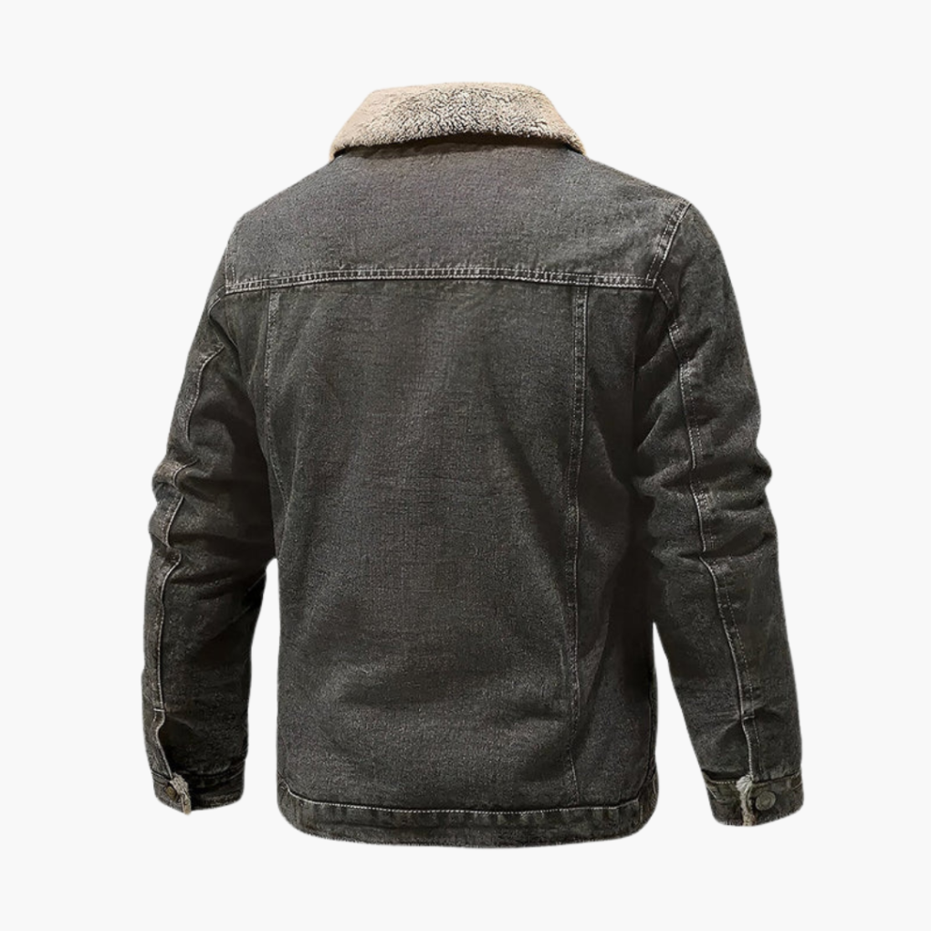 Warm Insulated Denim Jacket for Men