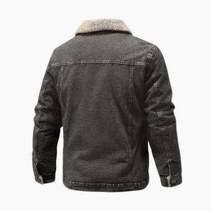 Warm Insulated Denim Jacket for Men
