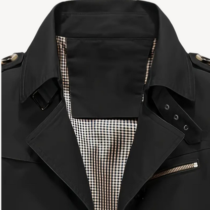Classic Double Breasted Mens Trench Coat