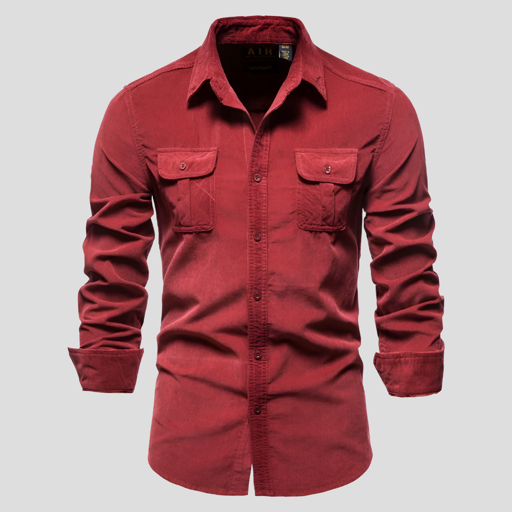 Classic Textured Button Down Shirt for Men