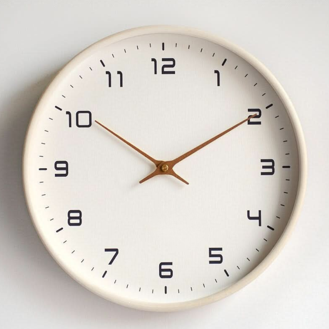 Sleek Black Numerical Wall Clock