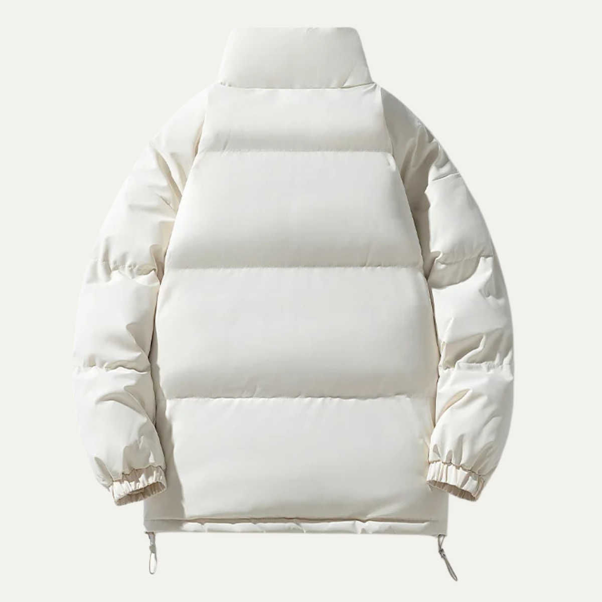 Warm Men's Puffer Coat with Stand Up Collar
