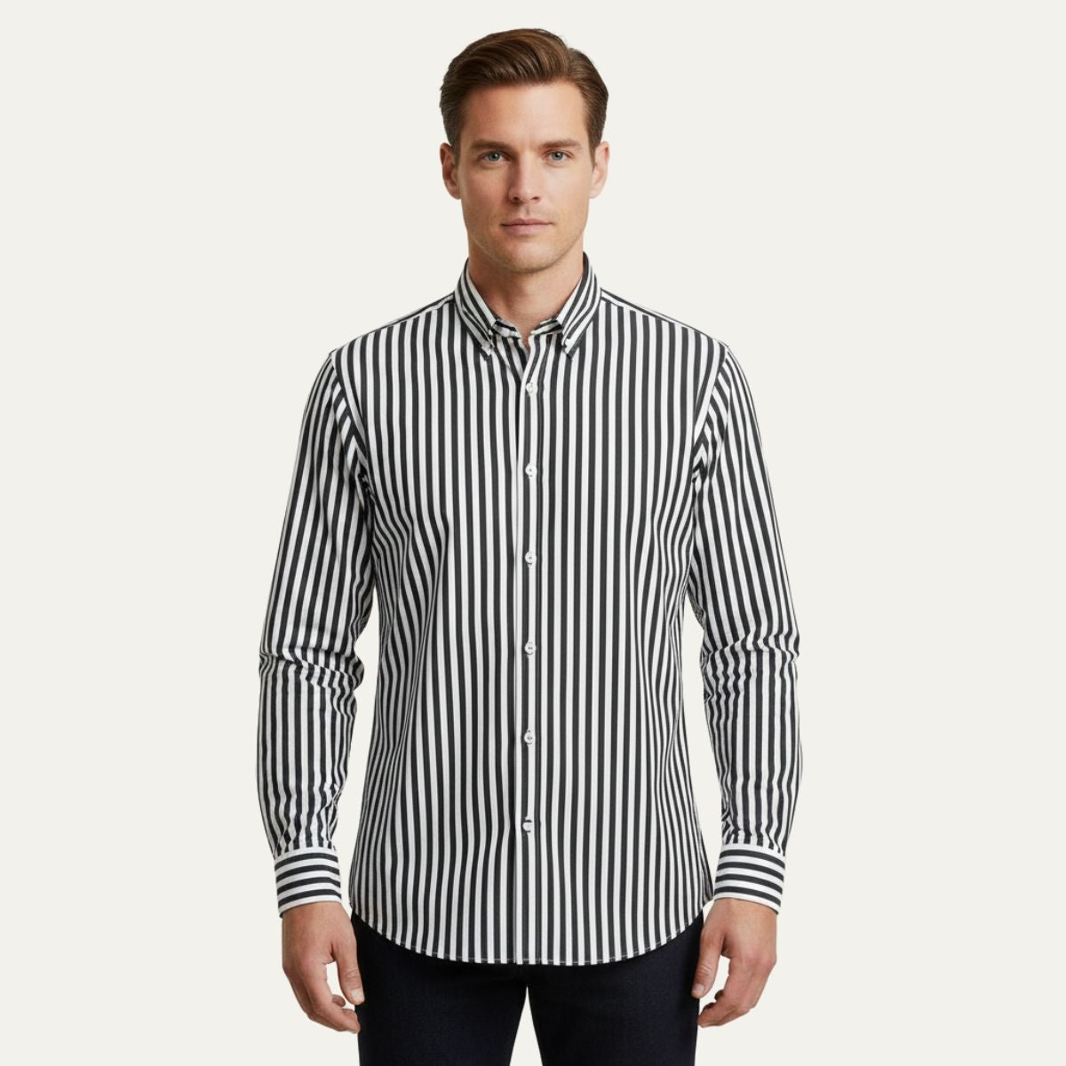 Classic Stripe Casual Mens Shirt