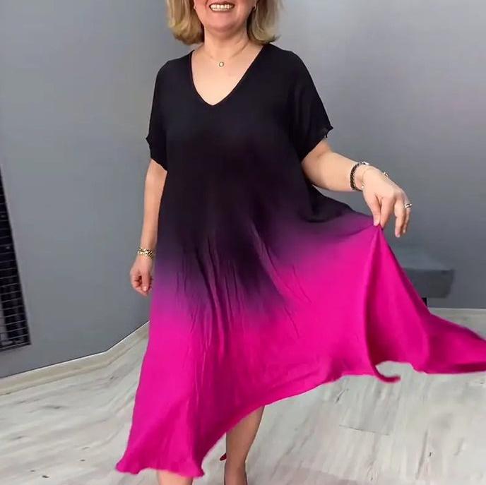 Comfortable V-Neck Knee Length Casual Dress - Nocini