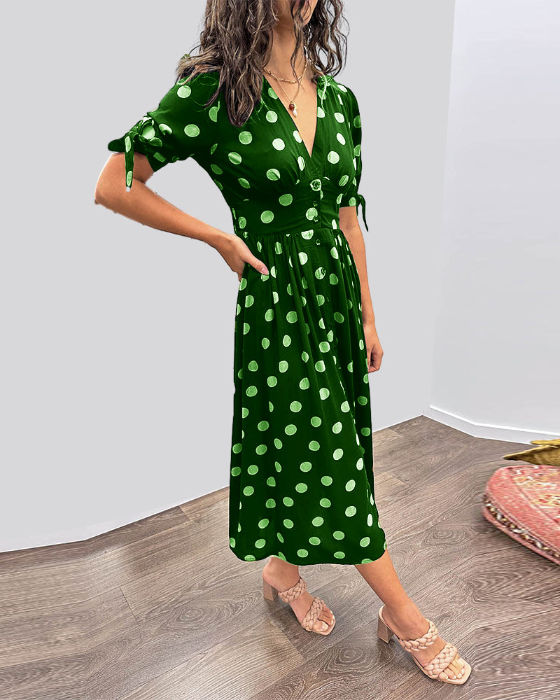 Chic Dot Pattern Women's Dress