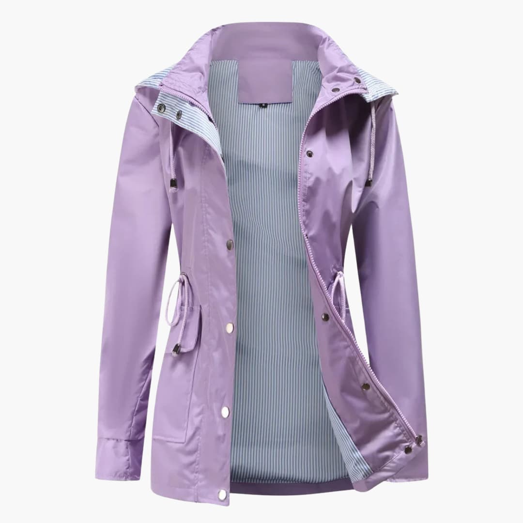 Ladies Water Resistant Coat with Removable Hood