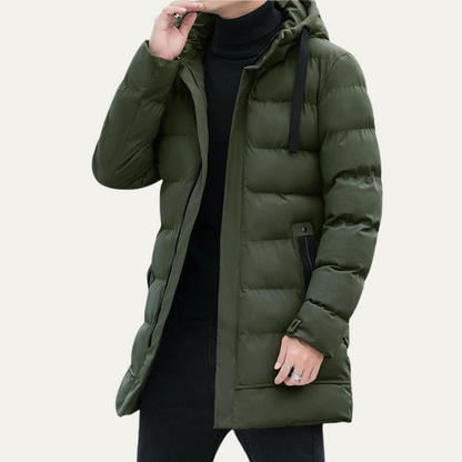 Men's Slim Fit Black Down Puffer Jacket