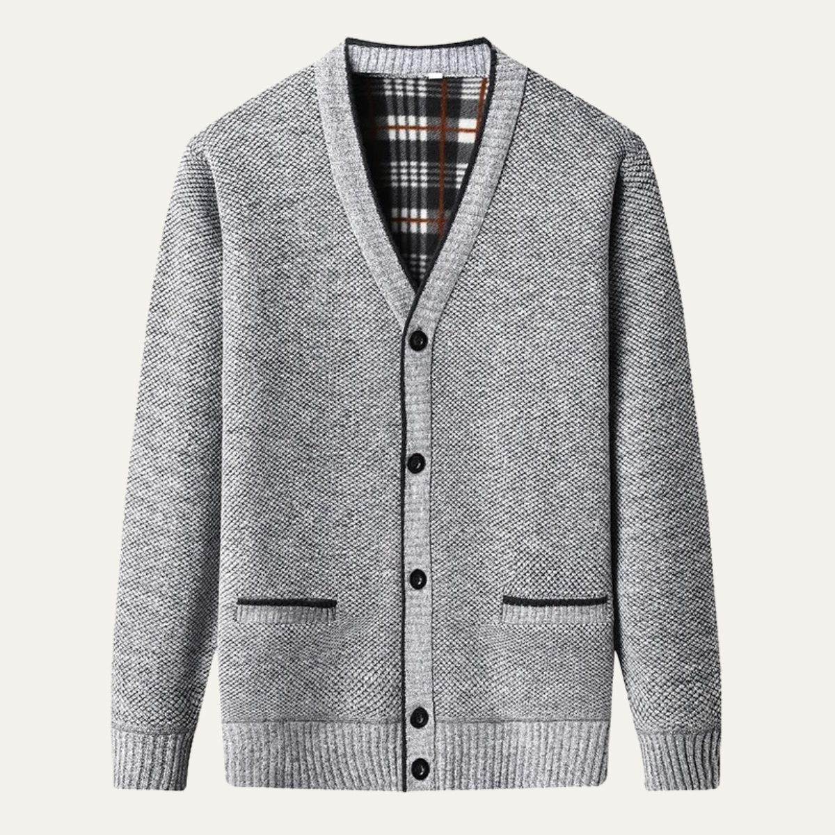 Cozy Men's Open Front Knit Cardigan Sweater