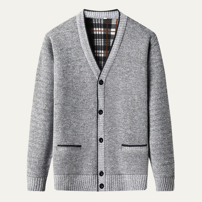 Cozy Men's Open Front Knit Cardigan Sweater