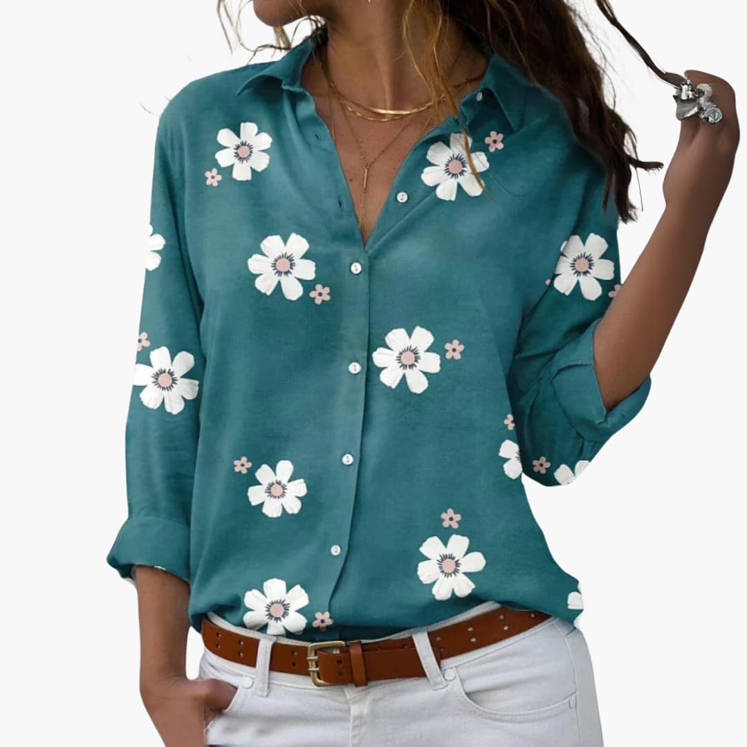 Pretty Floral Top for Women Summer Wear