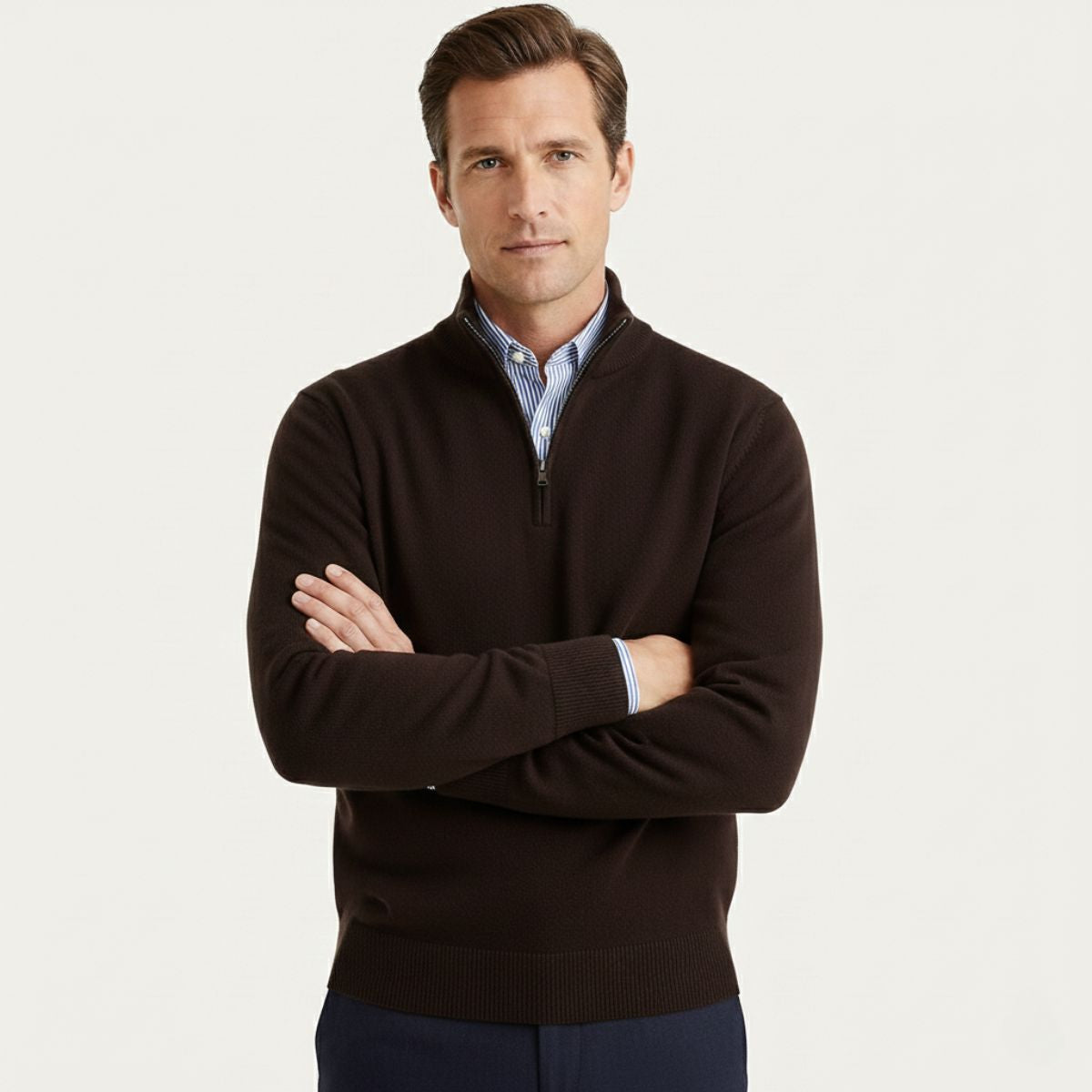 Stylish Quarter Zip Sweater for Men