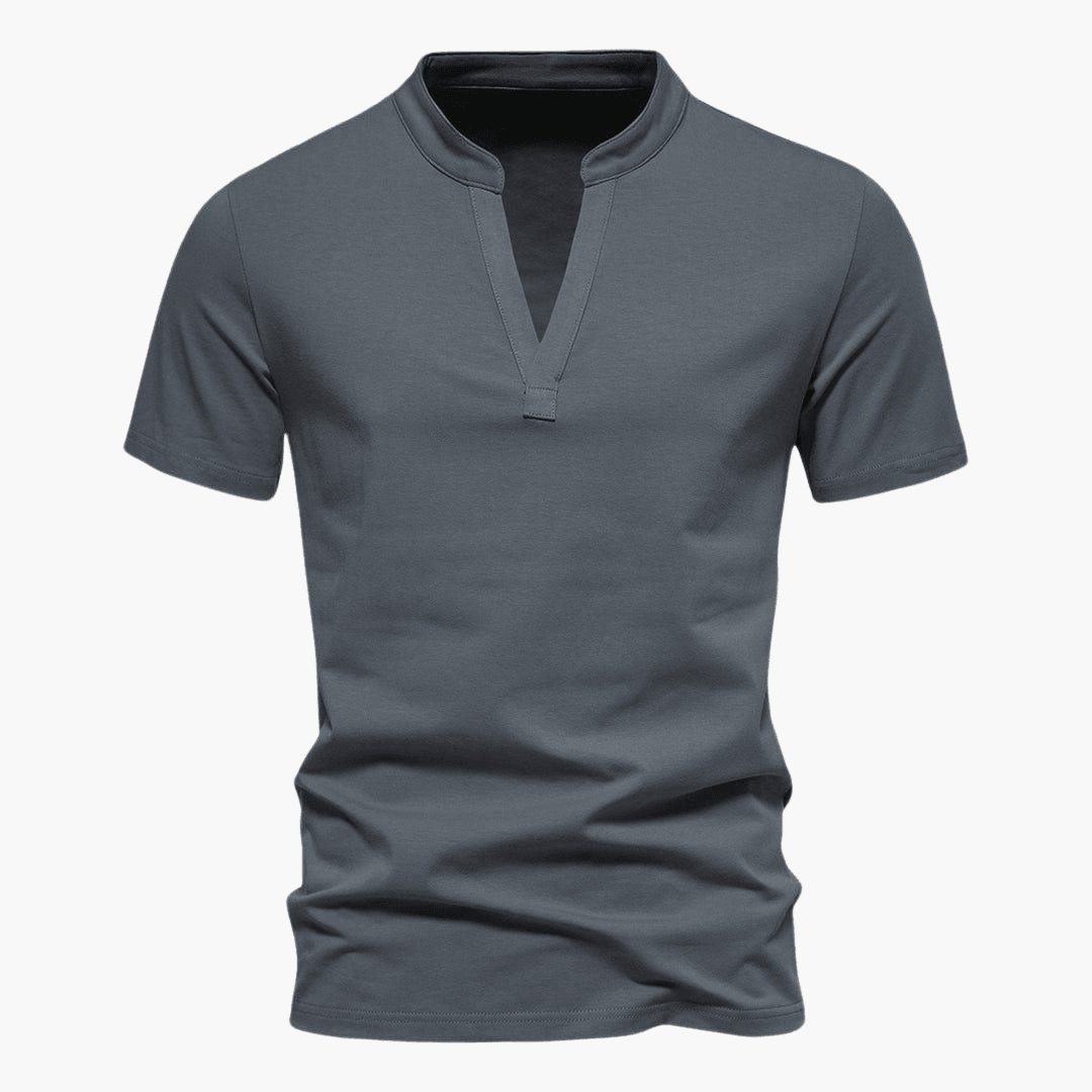 Comfortable V Neck Cotton Tee for Men