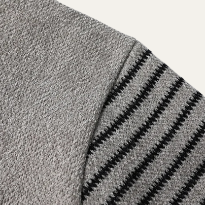 Cozy Mens Patchwork Crew Neck Winter Sweater