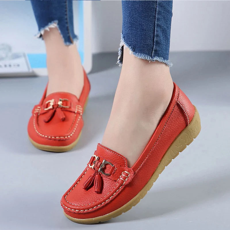 Comfortable Perforated Ballet Shoes for Ladies