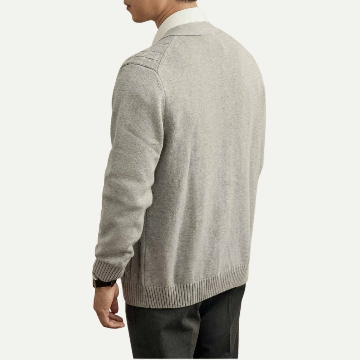 Classic Men's Cozy V Neck Knitted Cardigan