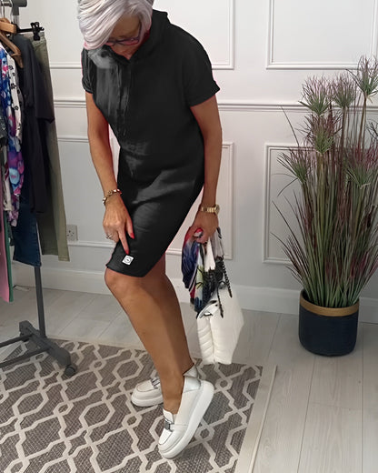 Comfy Casual Hooded Dress