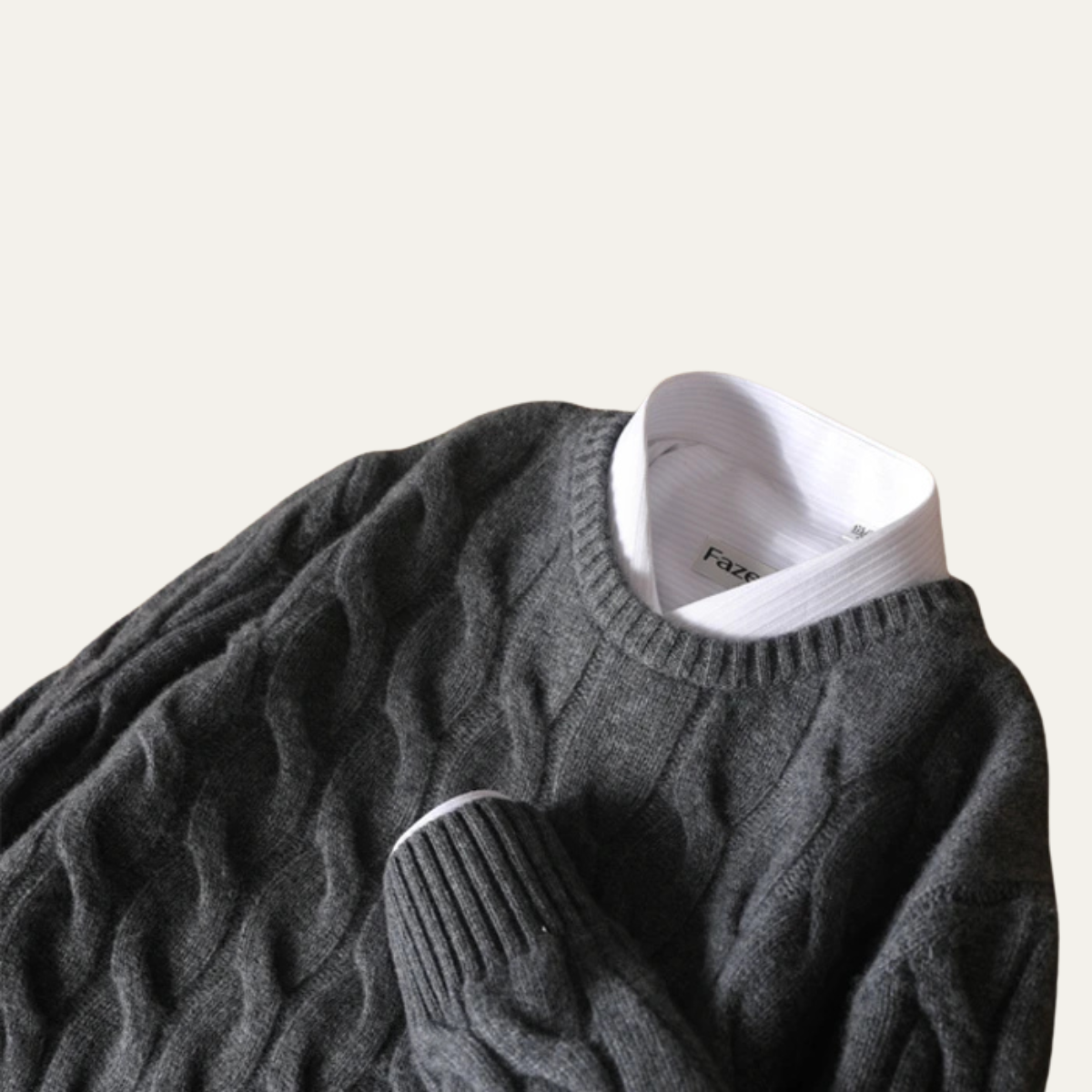 Luxury Men's Soft Cable Knit Sweater