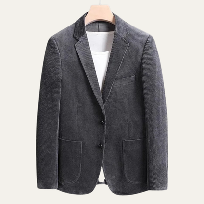 Warm Plaid Men's Flannel Blazer Jacket
