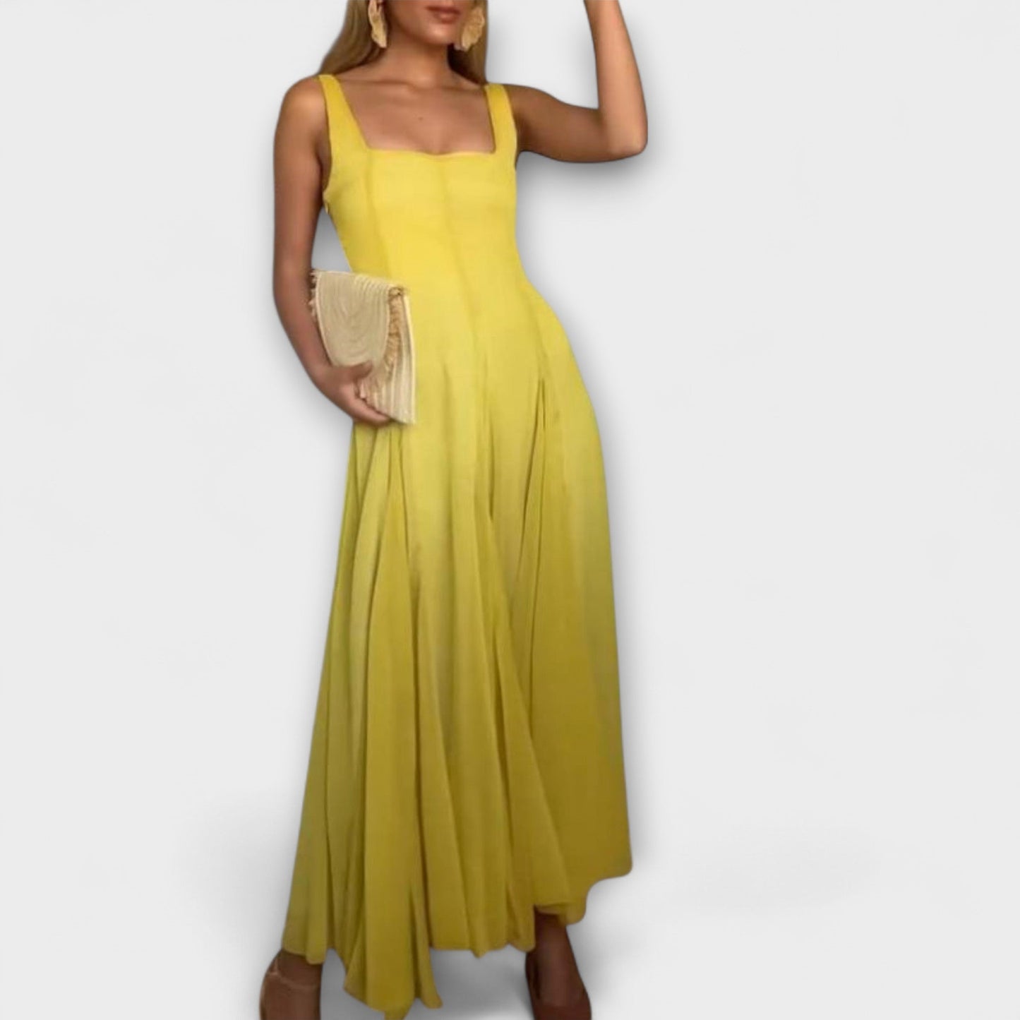 Elegant V Neckline Evening Dress for Women