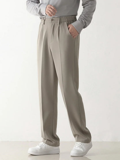 Comfortable Mens Chino Pants Loose Fit Style