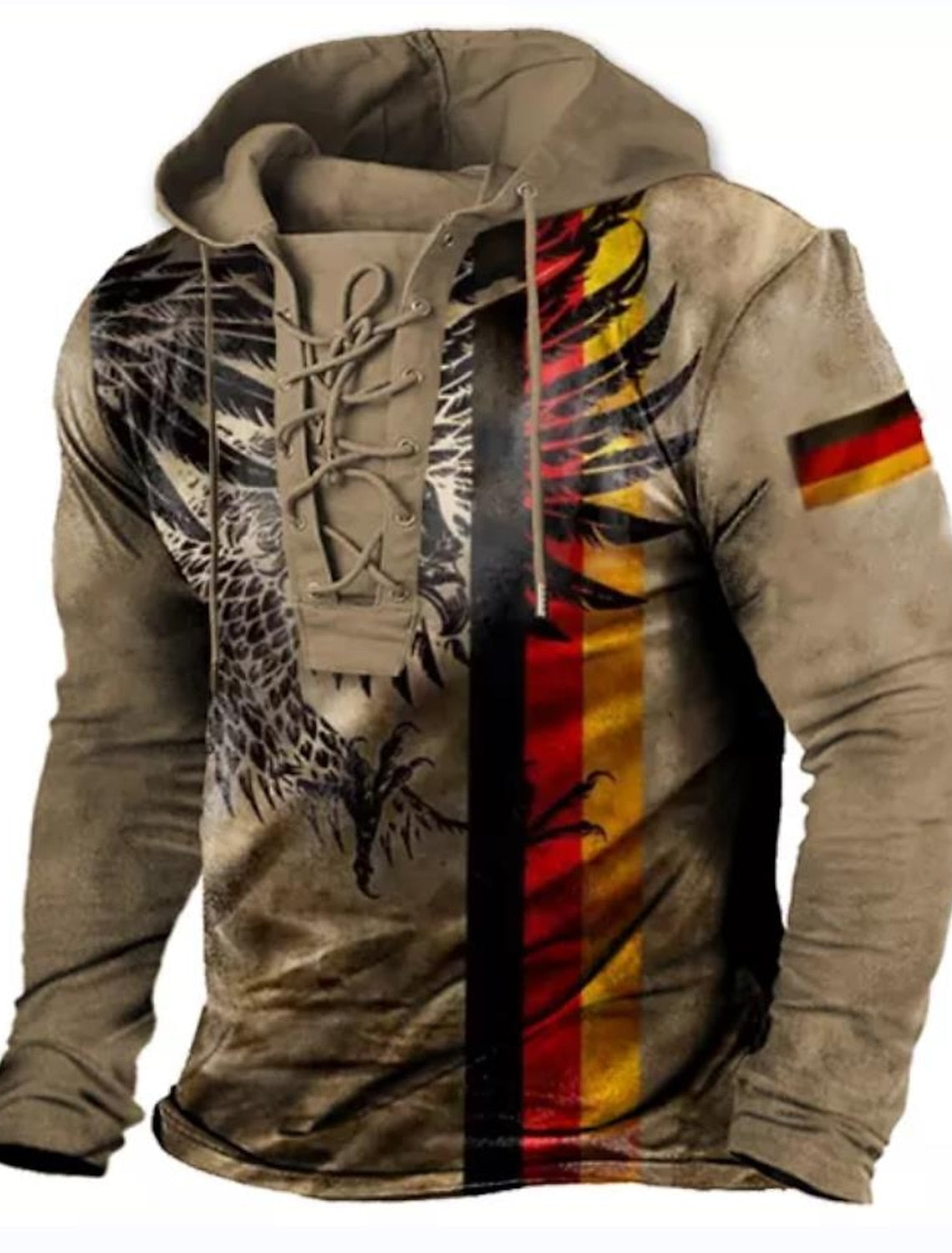 Classic Ethnic Mens Pullover Hoodie