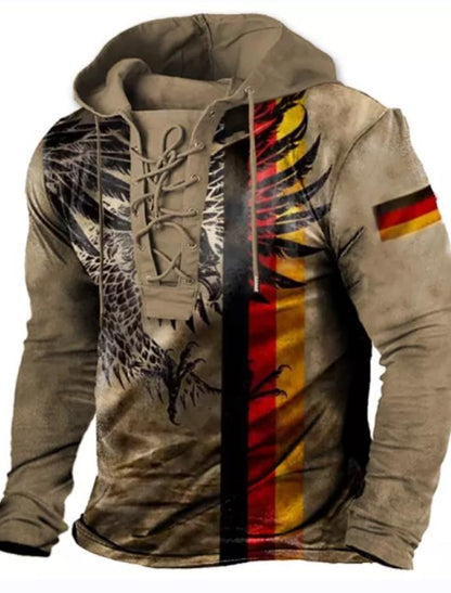 Classic Ethnic Mens Pullover Hoodie