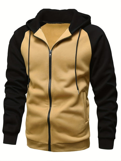 Men's Casual Zip Up Hooded Sweatshirt