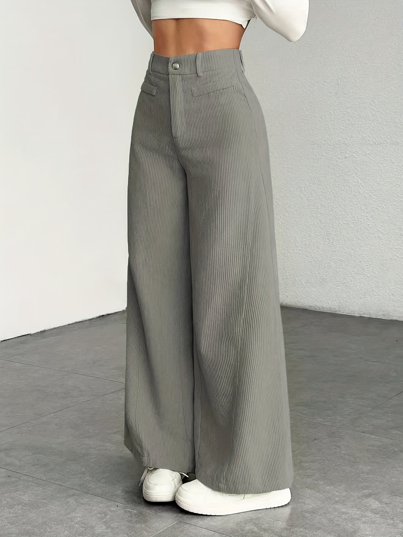 Comfortable High Waisted Wide Leg Pants