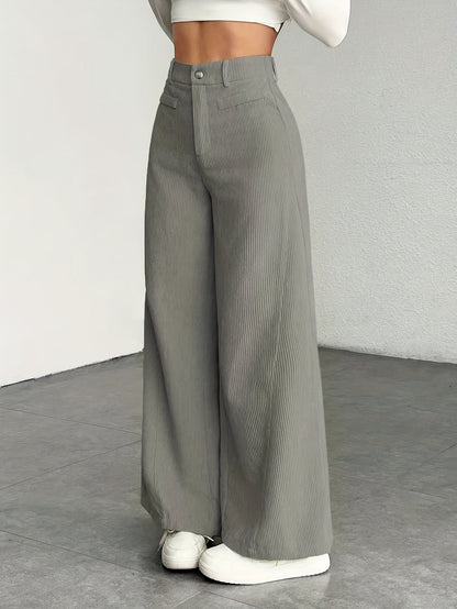 Comfortable High Waisted Wide Leg Pants