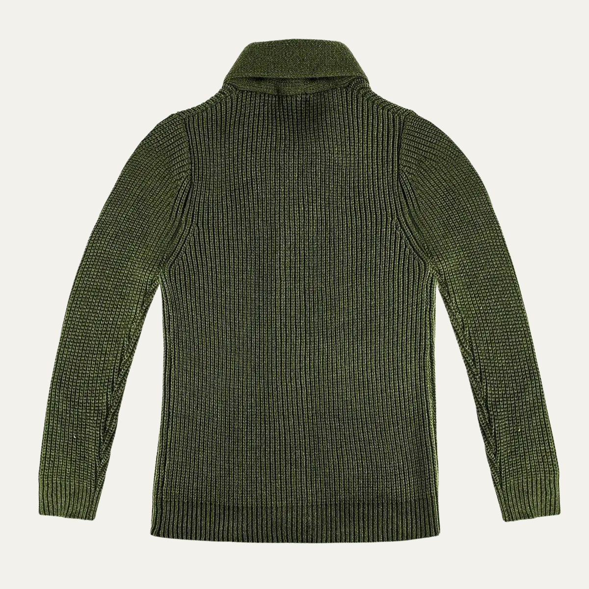 Cozy Men's Crew Neck Thick Knit Cardigan