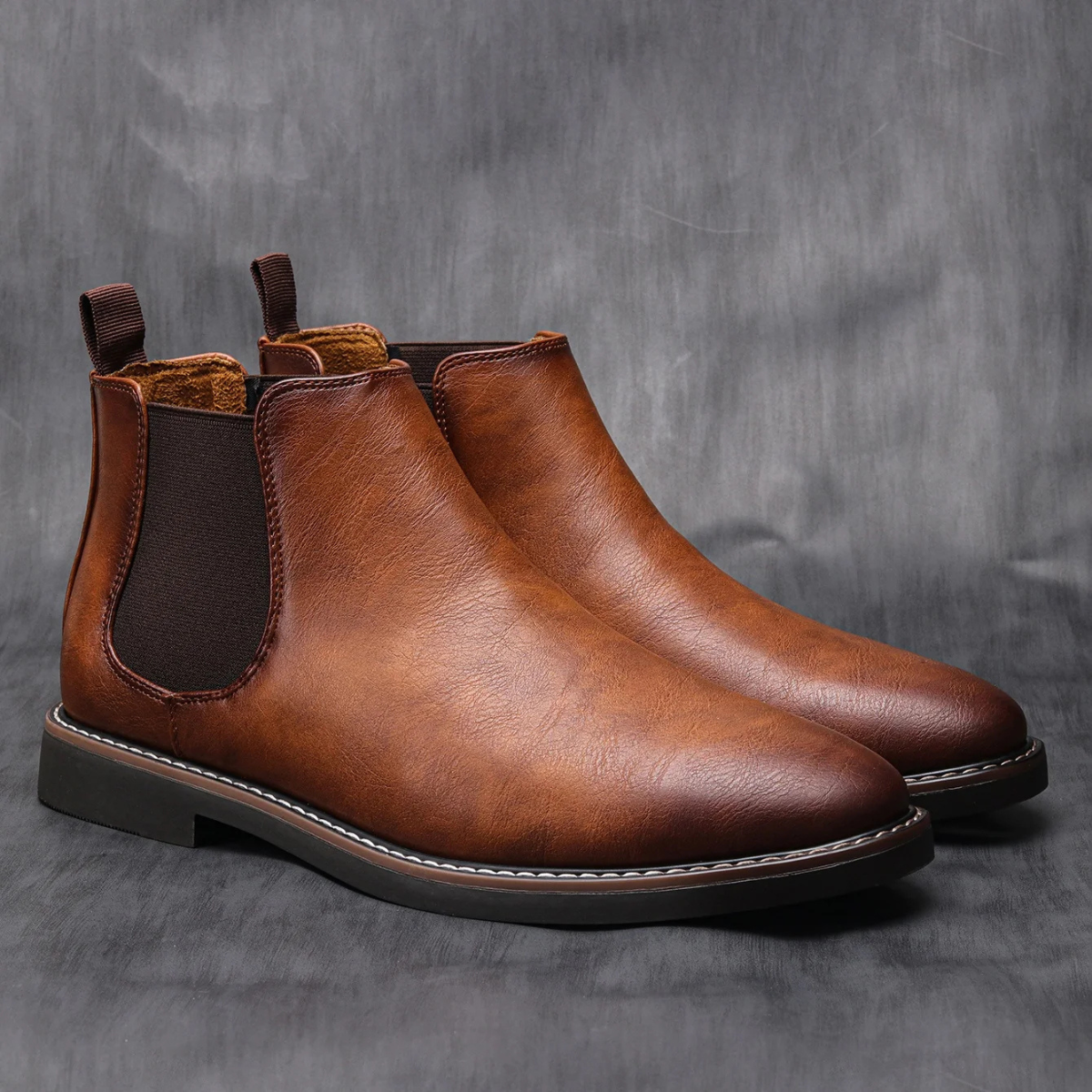 Vintage Men's Leather Chelsea Ankle Boots