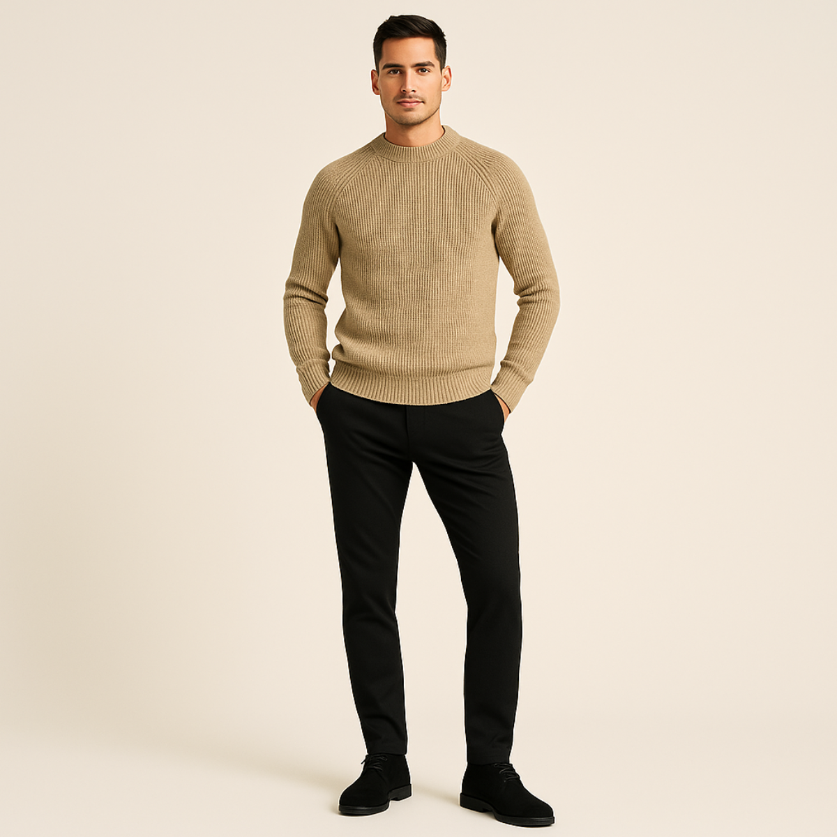 Luxury Cashmere Men's Crew Neck Sweater