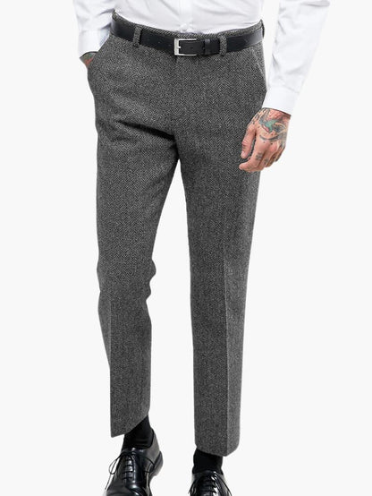 Classic Wool Pants for Men - Comfortable Slim Fit