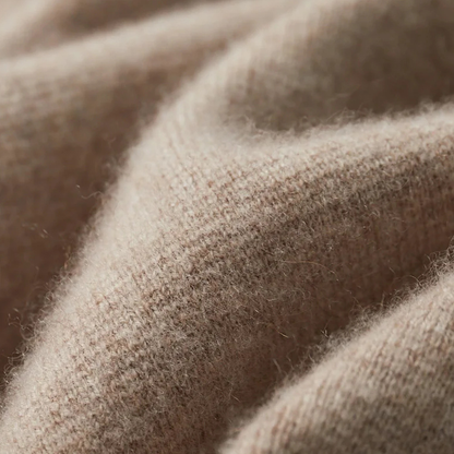 Comfortable Men's Merino Wool Crew Neck Cardigan Sweater