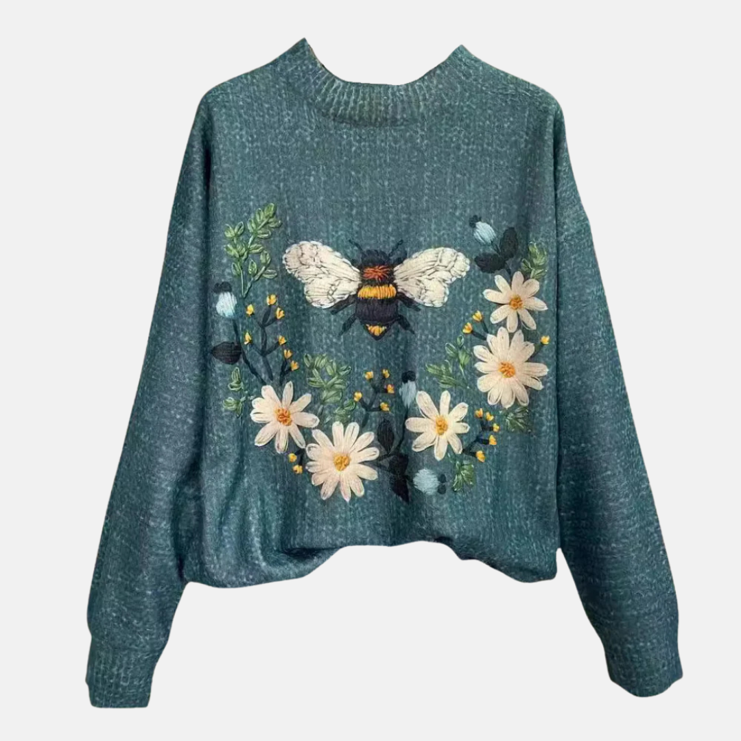 Colorful Bloom Pattern Sweater