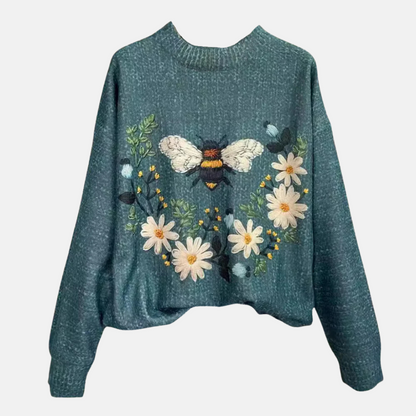 Colorful Bloom Pattern Sweater