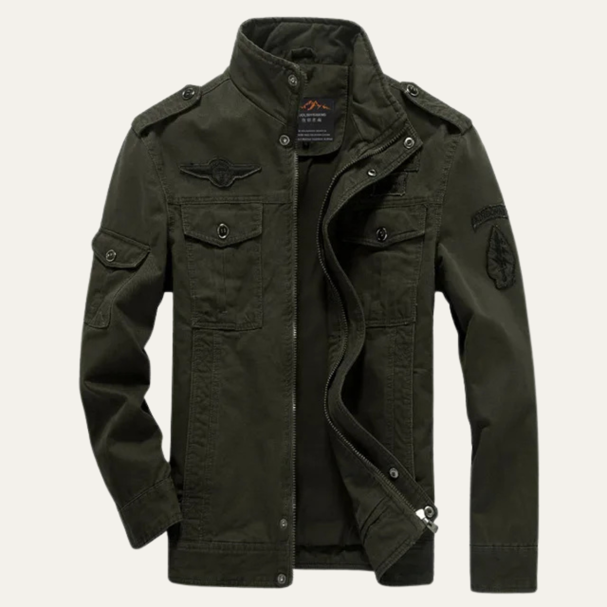 Rugged Mens Military Style Cargo Coat - Nocini