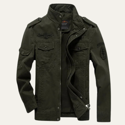 Rugged Mens Military Style Cargo Coat - Nocini