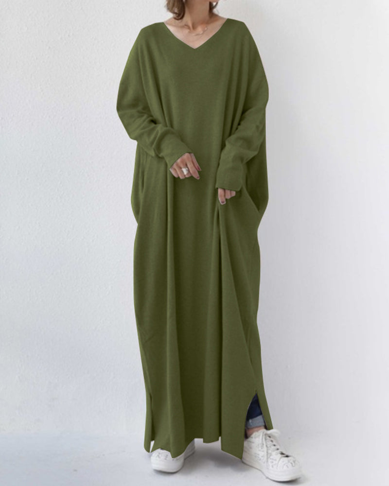 Stylish Long Sleeve Winter Maxi Dress for Women
