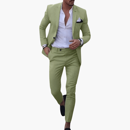 Classic 2 Piece Suit with Blazer and Trousers