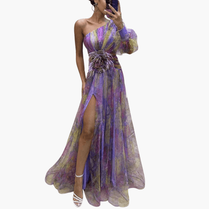 Stylish Women's Party Dress - Low Cut & Glamorous