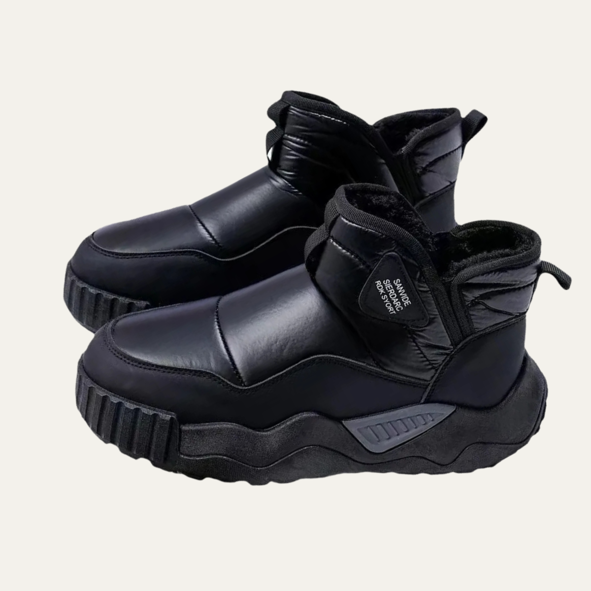 Warm Waterproof Men's Snow Boots with Good Grip