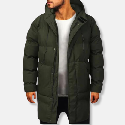 Waterproof Men's Padded Parka Jacket with Hood