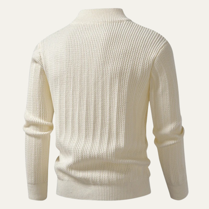 Classic Men's Zip Neck Soft Knit Sweater