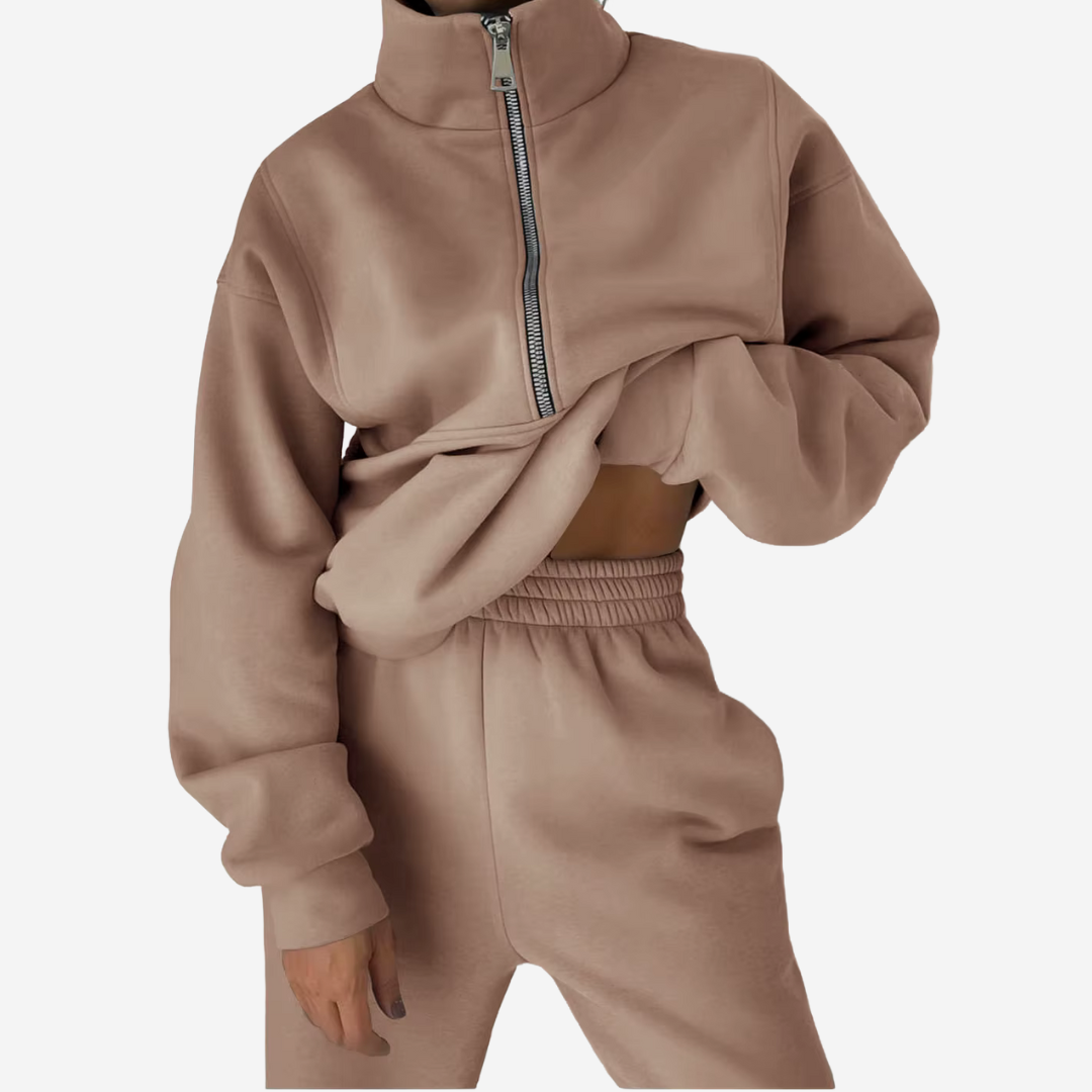 Soft Two-Piece Athletic Tracksuit Set